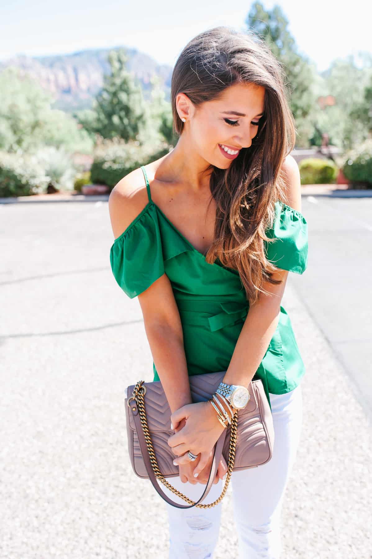 Green top, scottsdale, fall fashion, arizona