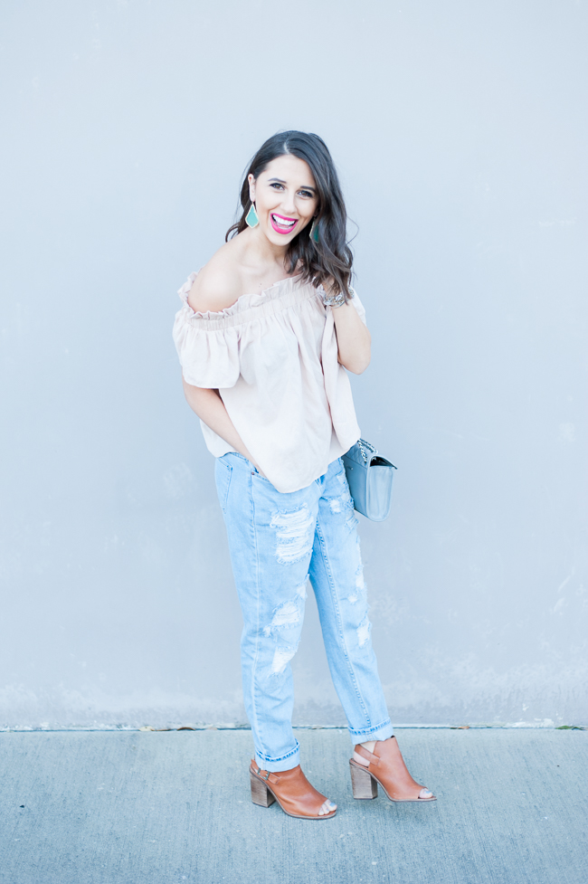 Dress Up Buttercup | Houston Fashion Blog - Dede Raad | Lucca Couture Shoulder Blouse