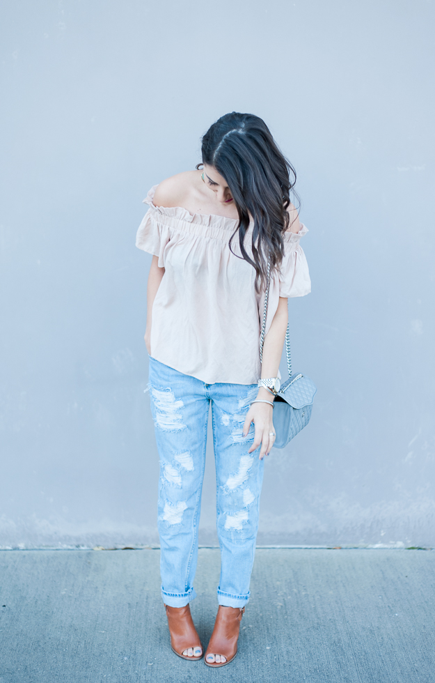 Dress Up Buttercup | Houston Fashion Blog - Dede Raad | Lucca Couture Shoulder Blouse