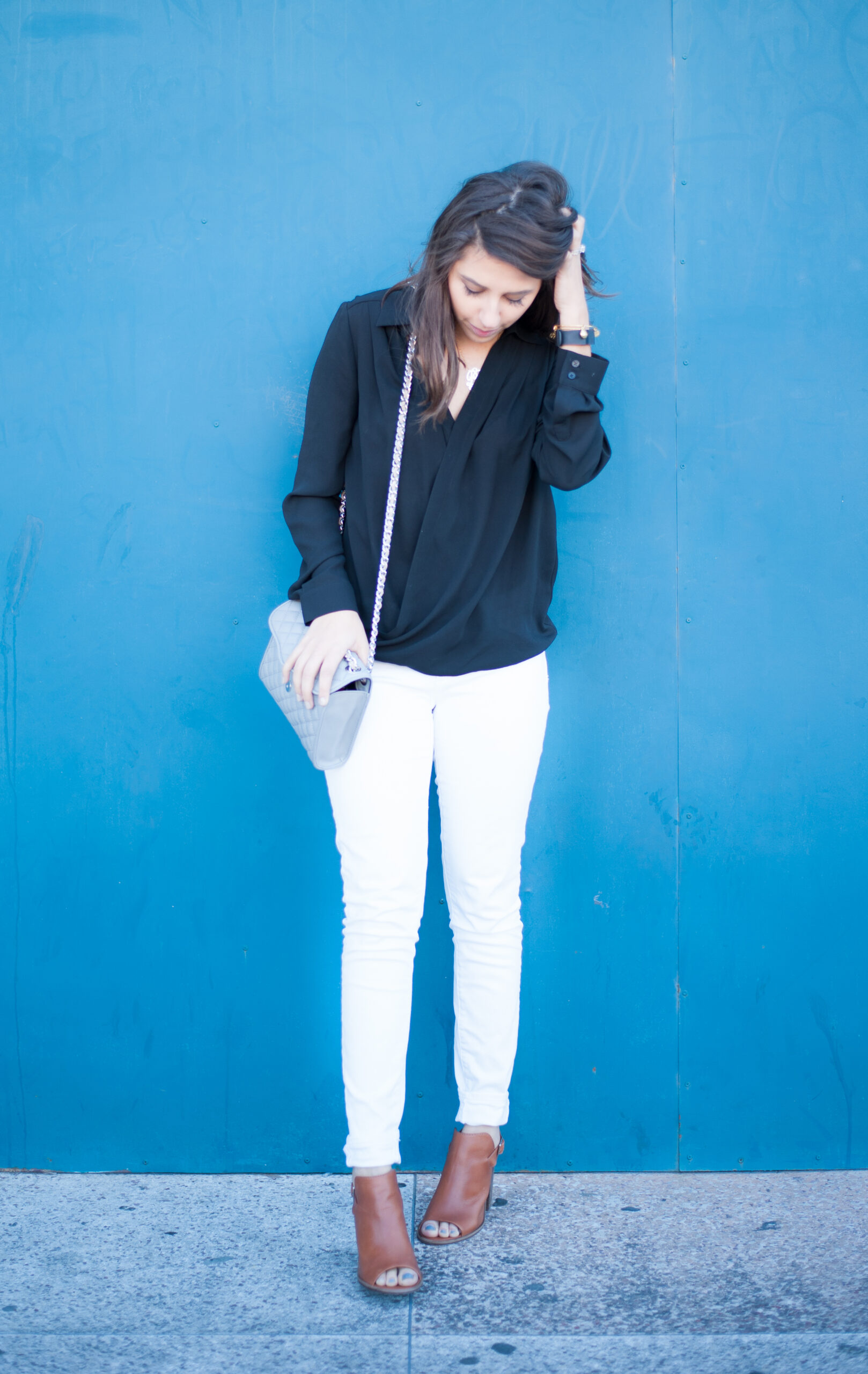 Dress Up Buttercup | Houston Fashion Blog - Dede Raad Slit Long Sleeve