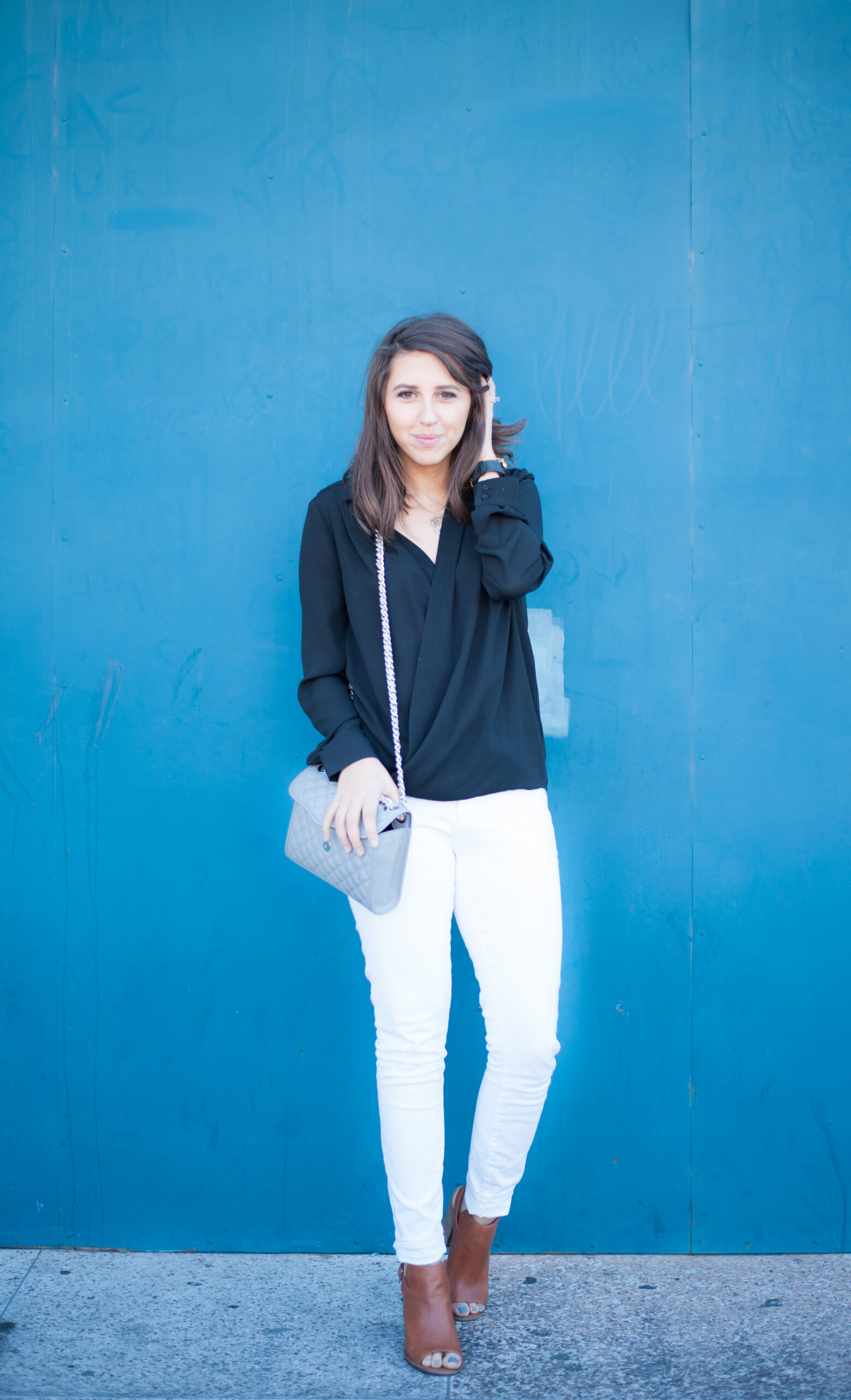 Dress Up Buttercup | Houston Fashion Blog - Dede Raad Slit Long Sleeve