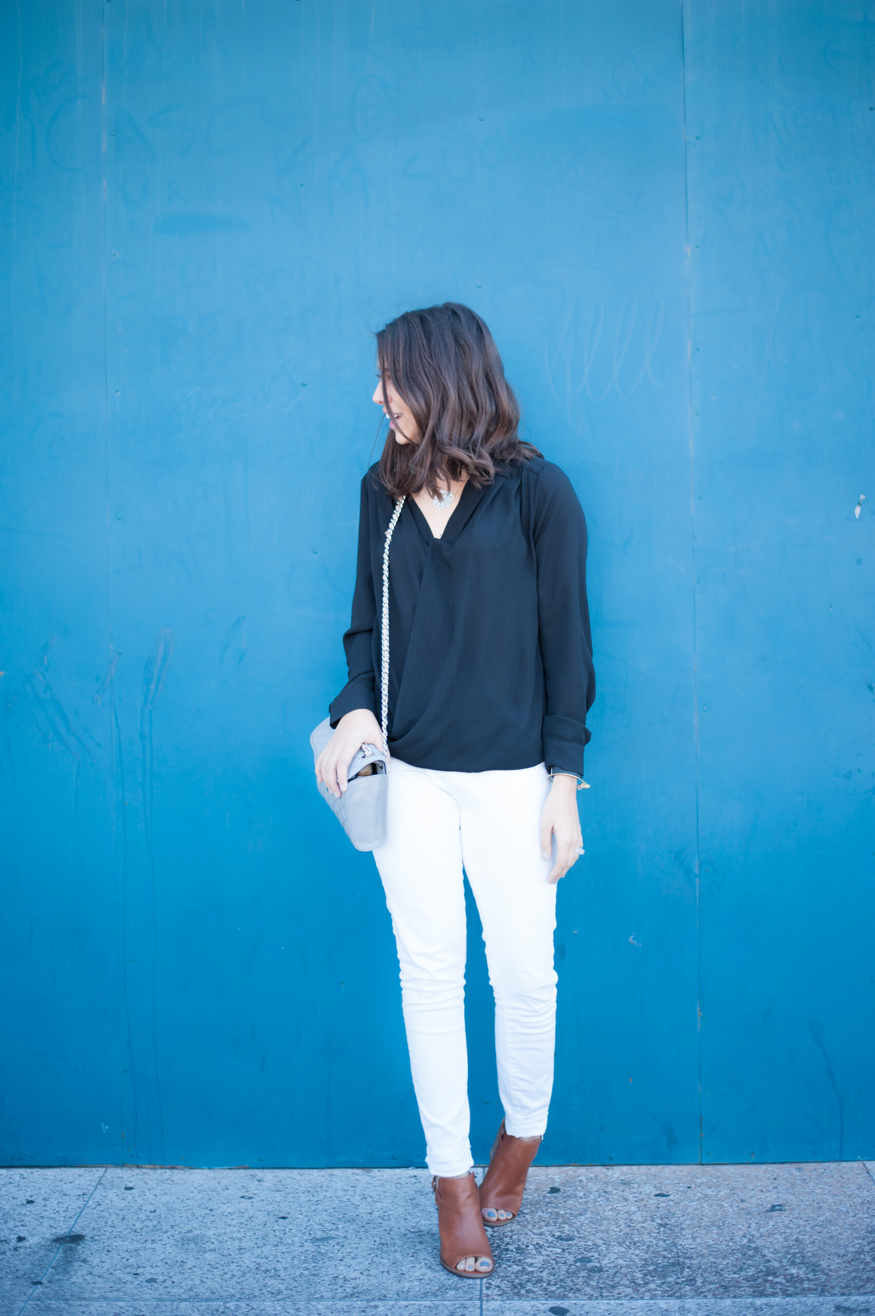 Dress Up Buttercup | Houston Fashion Blog - Dede Raad Slit Long Sleeve
