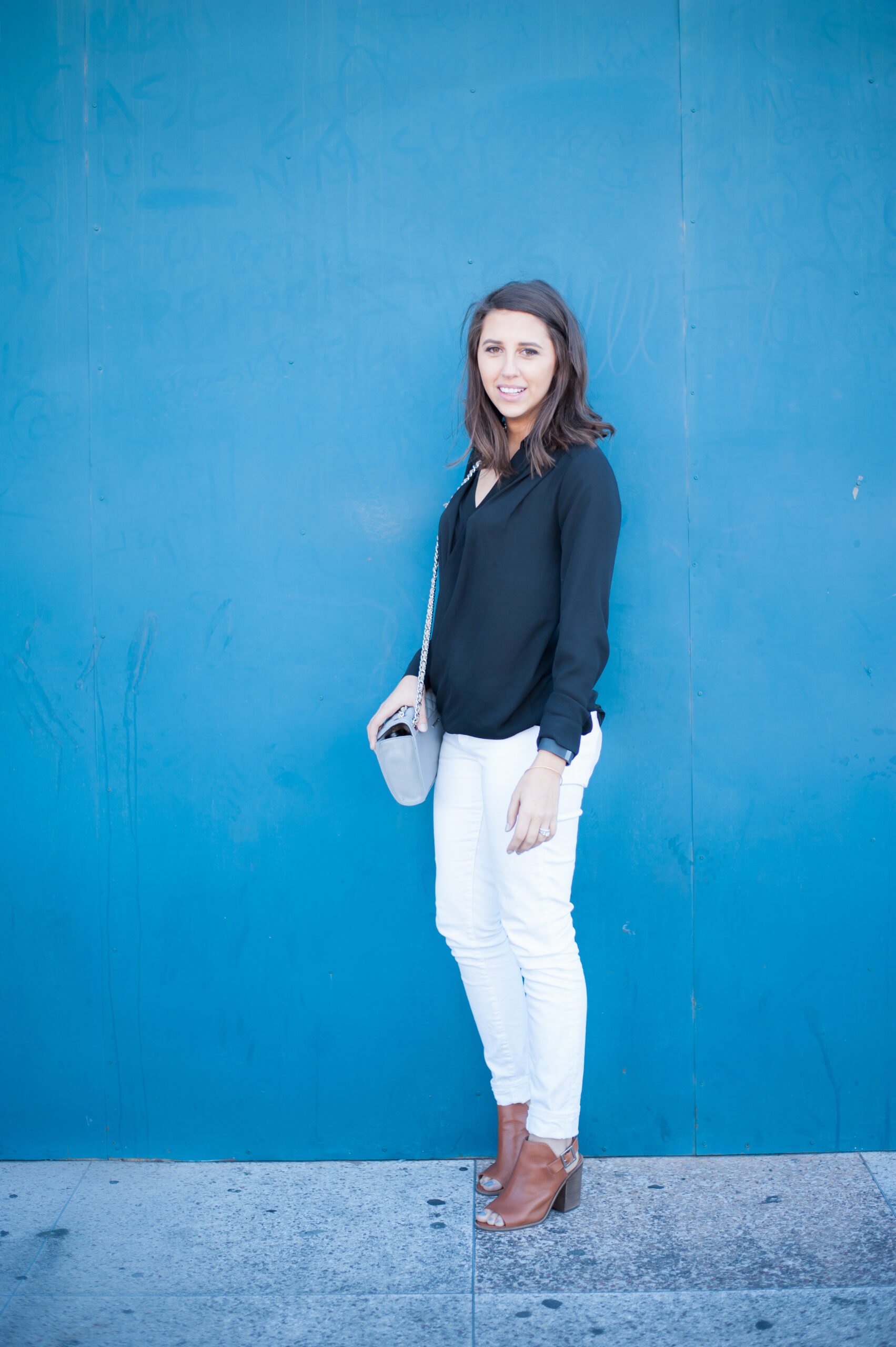 Dress Up Buttercup | Houston Fashion Blog - Dede Raad Slit Long Sleeve
