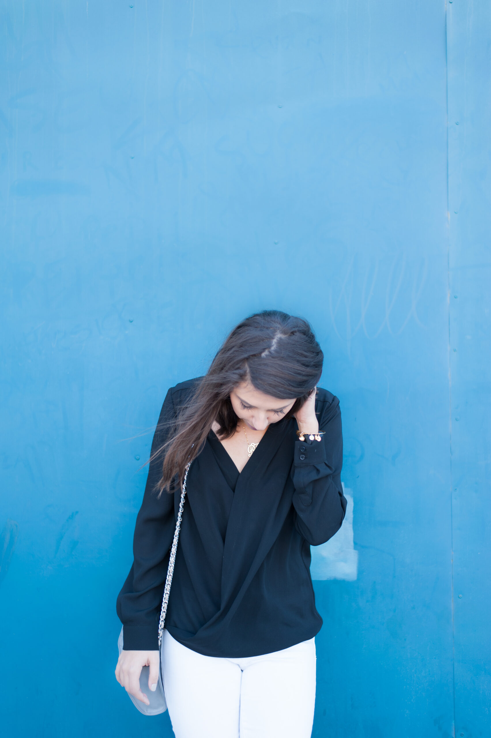 Dress Up Buttercup | Houston Fashion Blog - Dede Raad Slit Long Sleeve