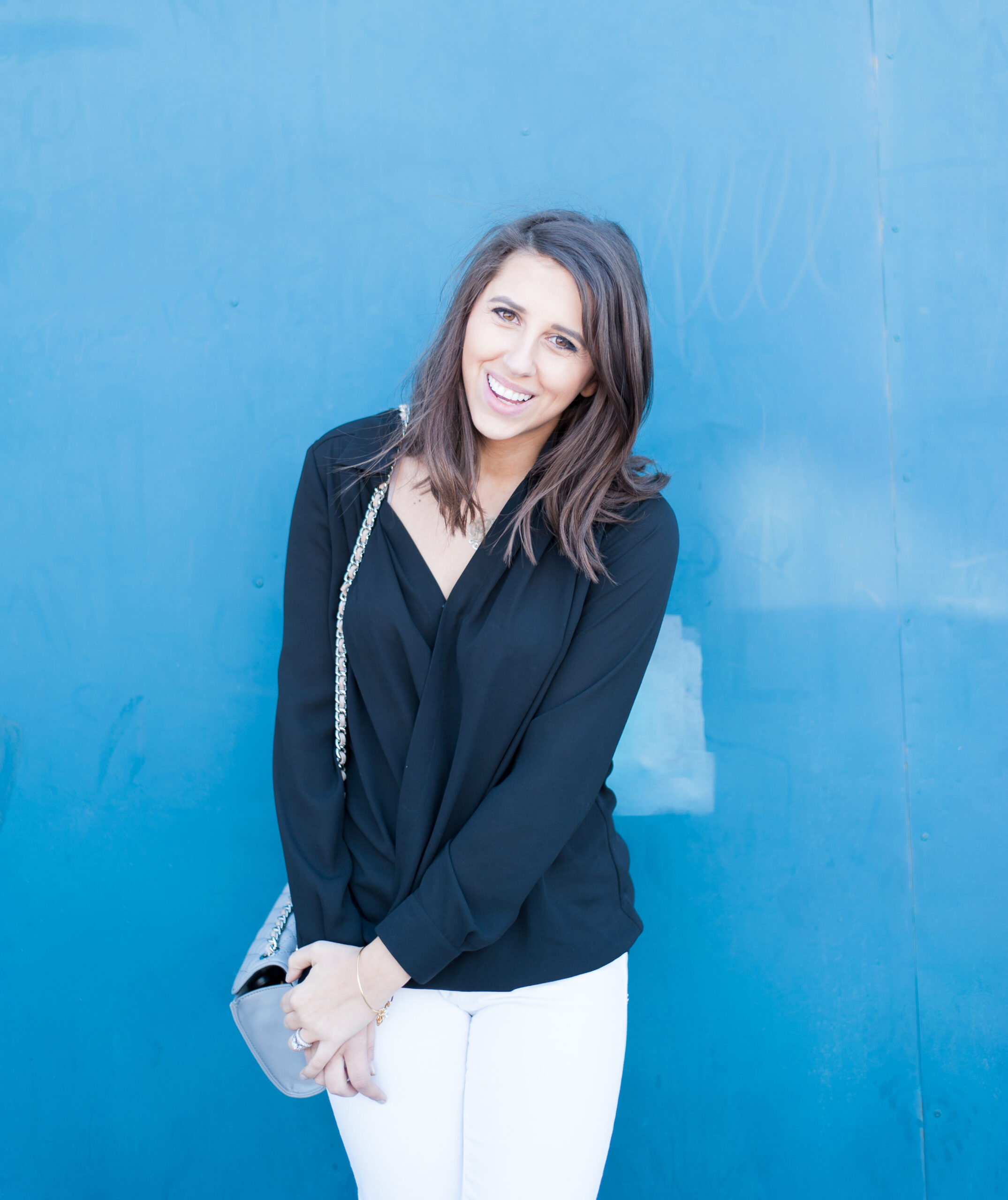 Dress Up Buttercup | Houston Fashion Blog - Dede Raad Slit Long Sleeve