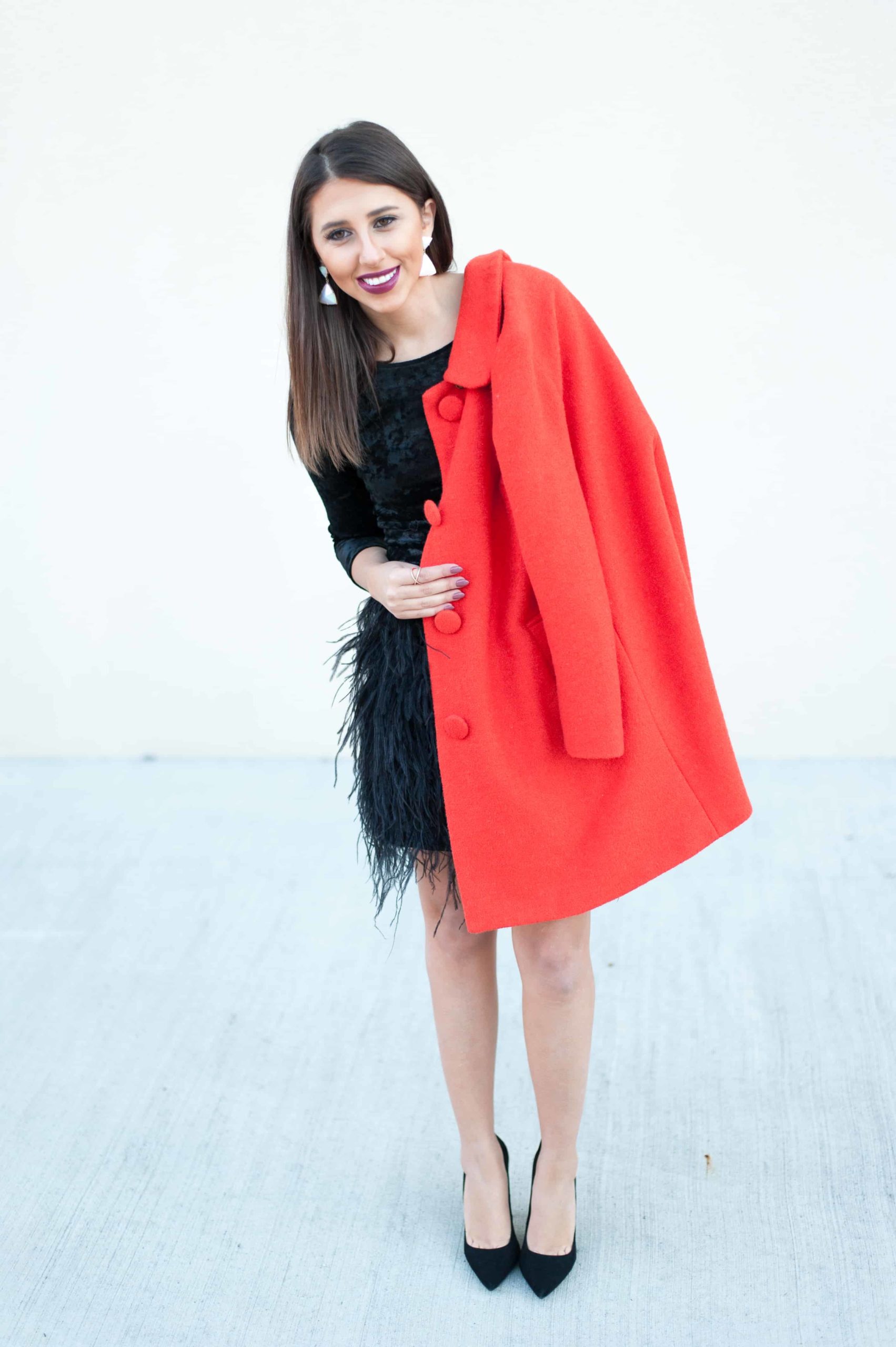 Kendra Scott, Houndstooth, Houndstooth blanket scarf, blanket scarf, velvet, velvet shirt, velvet dress, black stilettos, micheal kors cross body, holiday look, christmas party, what to wear, dress up buttercup, dress me up buttercup, pink martini collection